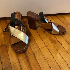 Sam Edelman Colour Block Strappy Sandals - Size 8.5